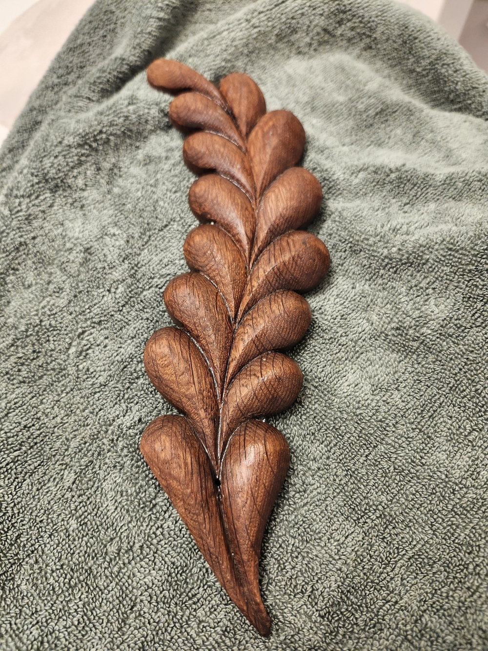 Wood Trim Accent Rustic Carved Leaf Garland Home Holiday Decor Craft Pieces